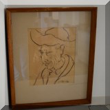 A16. Signed limited edition ”Mountain Man” print by David O'Strinsky. 1946.  20”h x 16”w 